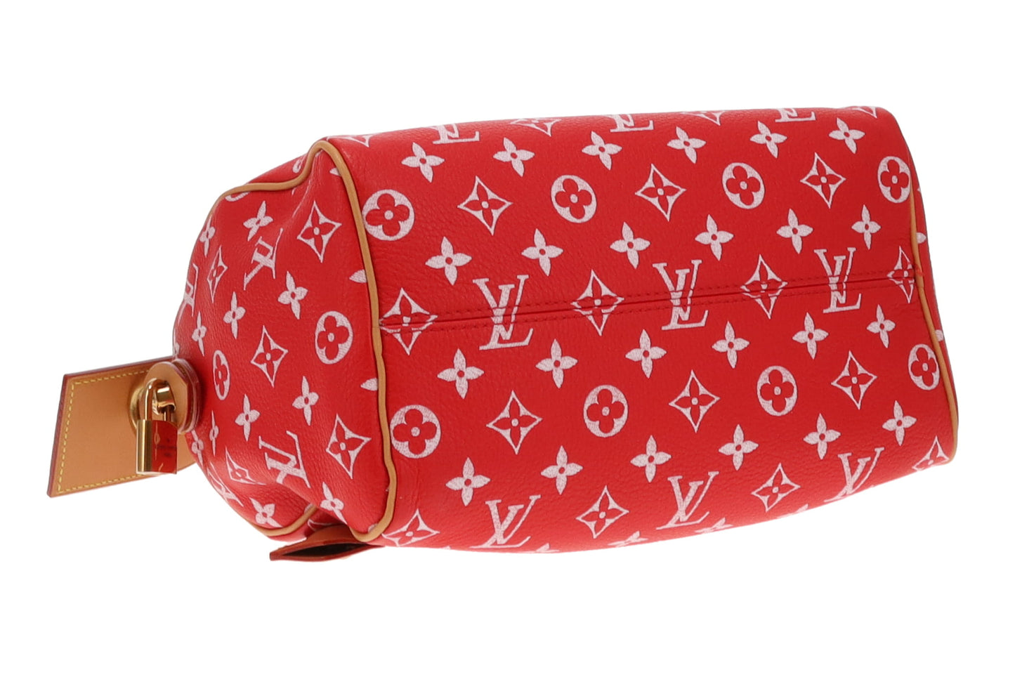 Louis Vuitton Rare Red Leather Pharrell Williams P9 Speedy 25 Shoulder Bag (NFID)