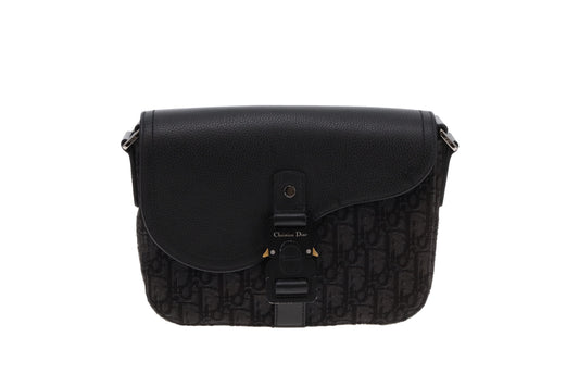 Dior Homme Small Saddle Messenger Bag With Flap Black