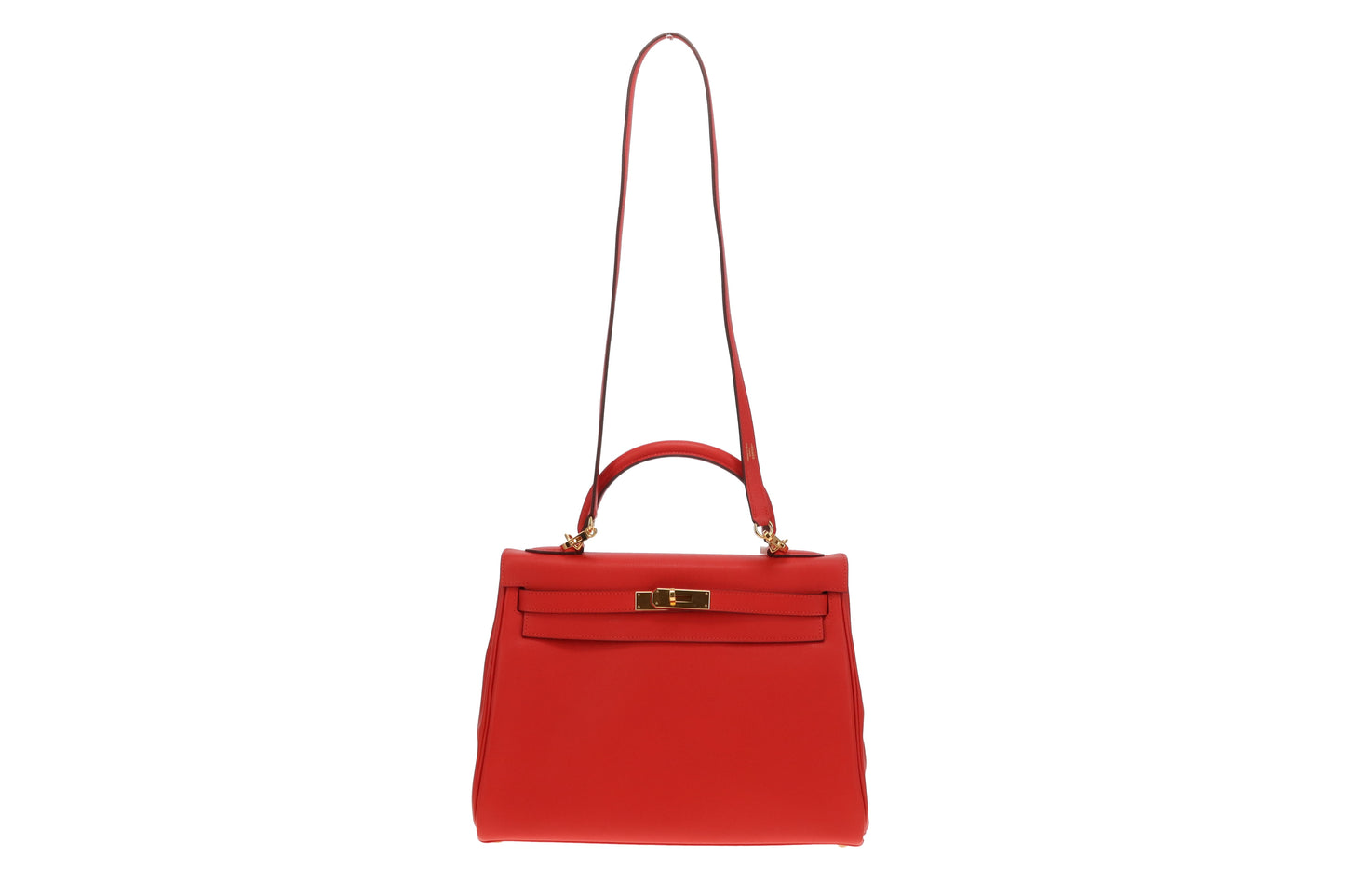Hermes Kelly 32 Red Evercolor GHW 2016