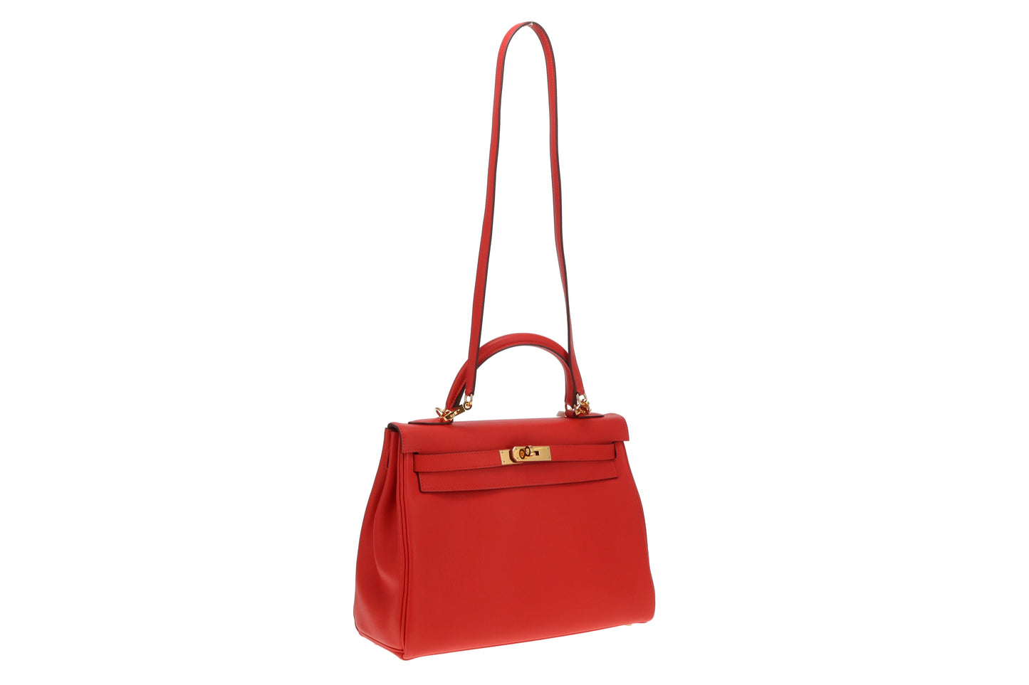 Hermes Kelly 32 Red Evercolor GHW 2016