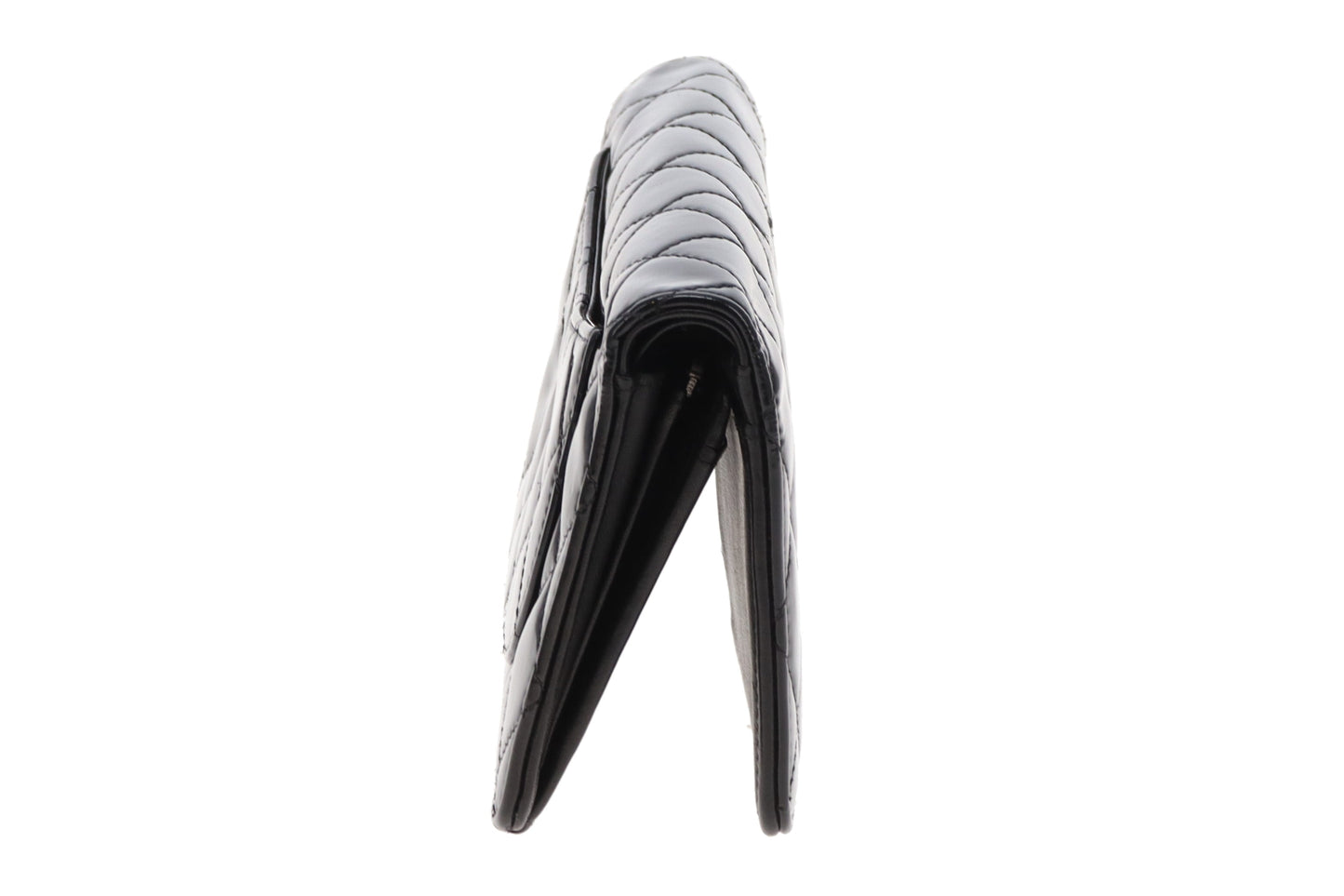 Chanel Classic Flap Wallet Patent Leather Black 2012