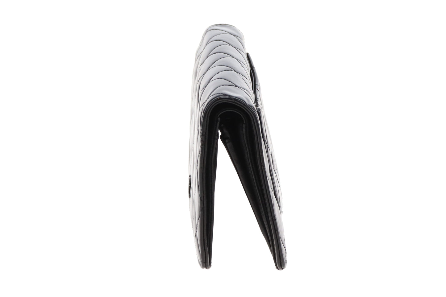 Chanel Classic Flap Wallet Patent Leather Black 2012