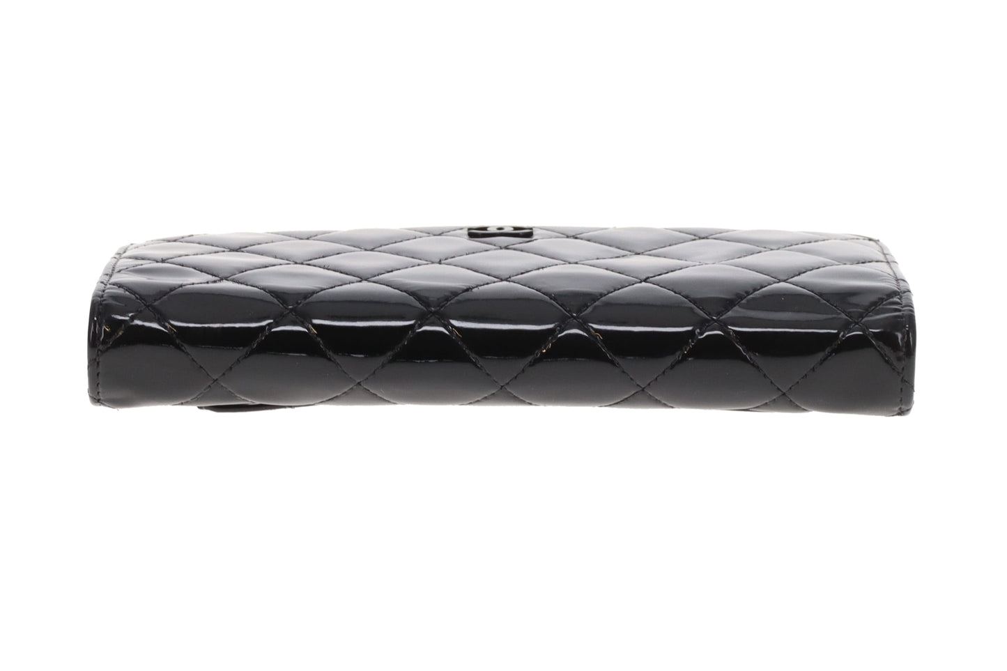 Chanel Classic Flap Wallet Patent Leather Black 2012