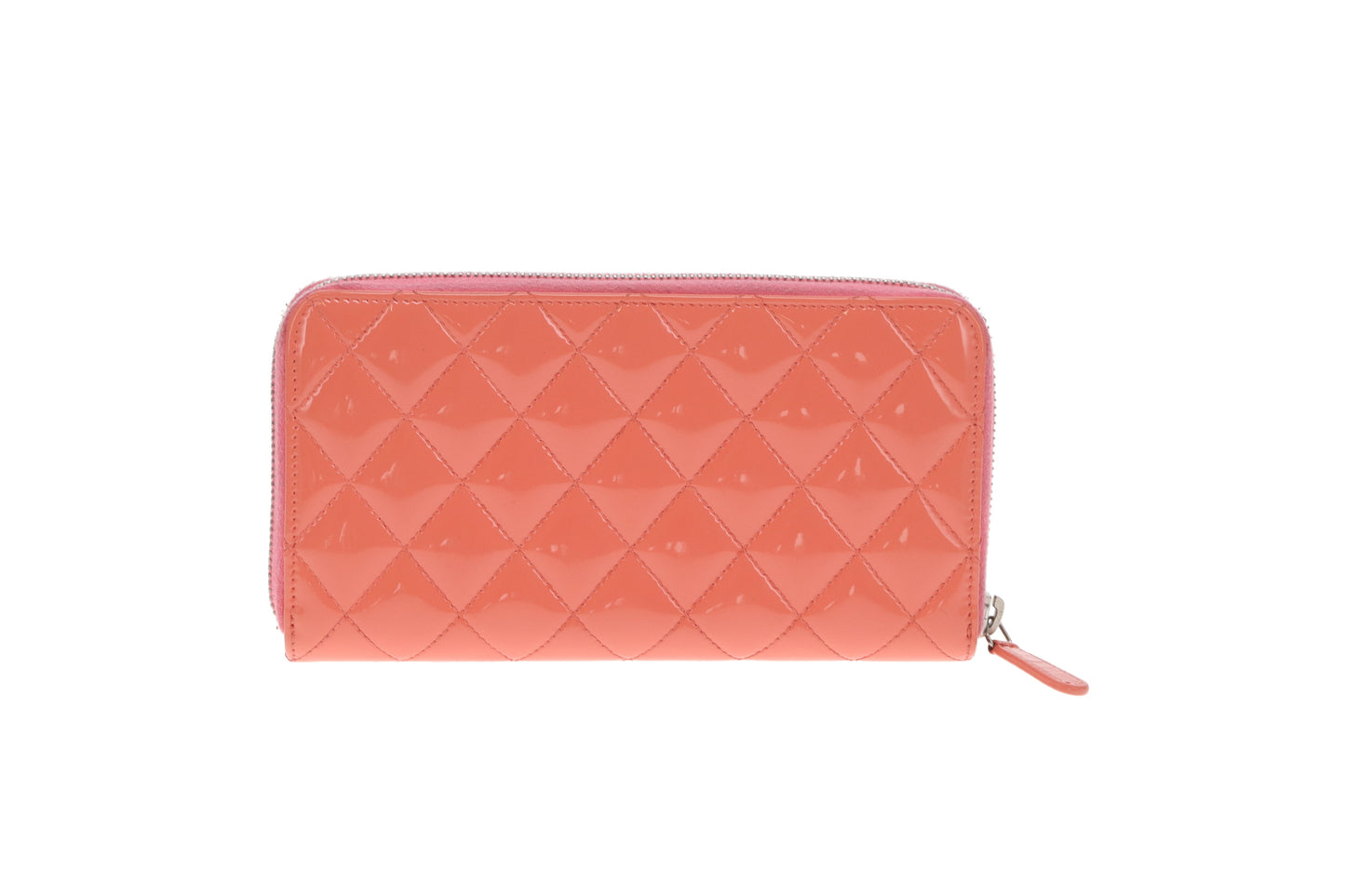 Chanel Classic Zipped wallet Long Patent Coral 2015/16