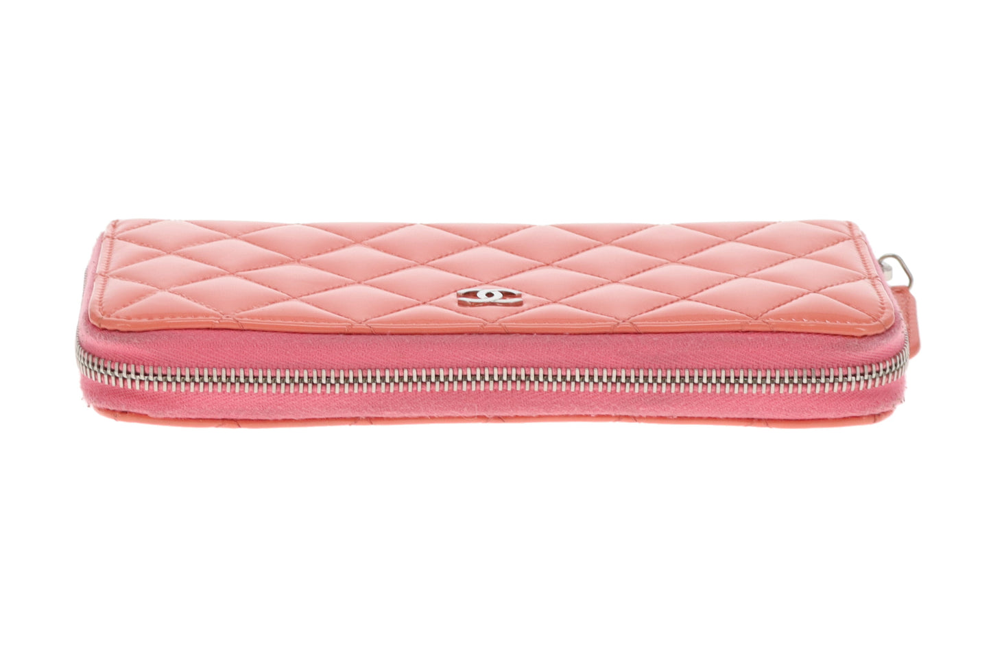 Chanel Classic Zipped wallet Long Patent Coral 2015/16