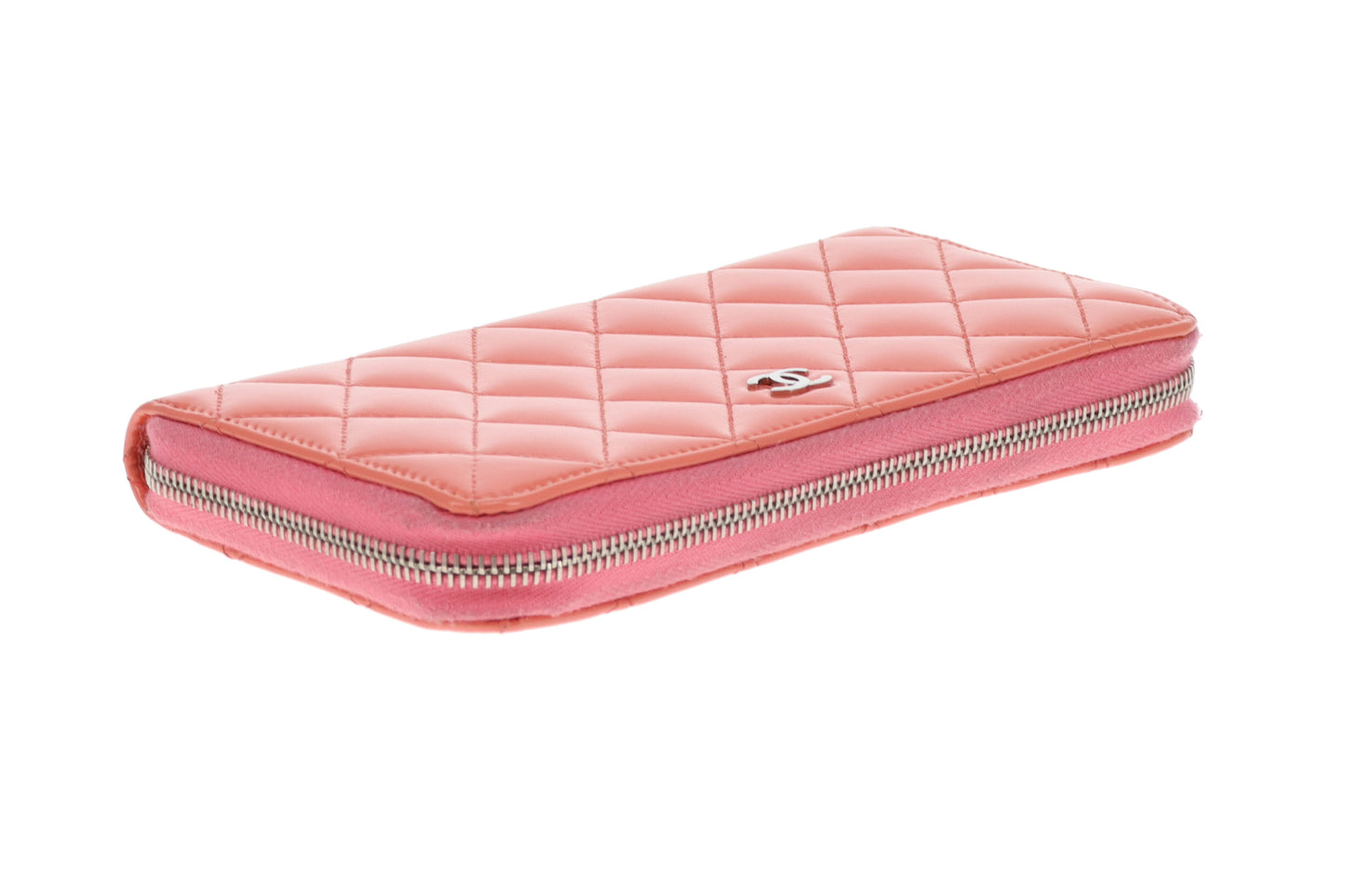 Chanel Classic Zipped wallet Long Patent Coral 2015/16