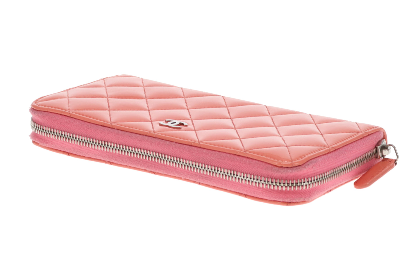 Chanel Classic Zipped wallet Long Patent Coral 2015/16
