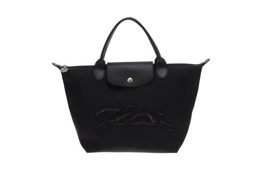 Longchamp Le Pliage Small Black with Logo