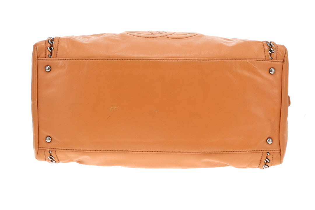 Chanel Luxe Ligne Bowling Bag Tan SHW 2005/06