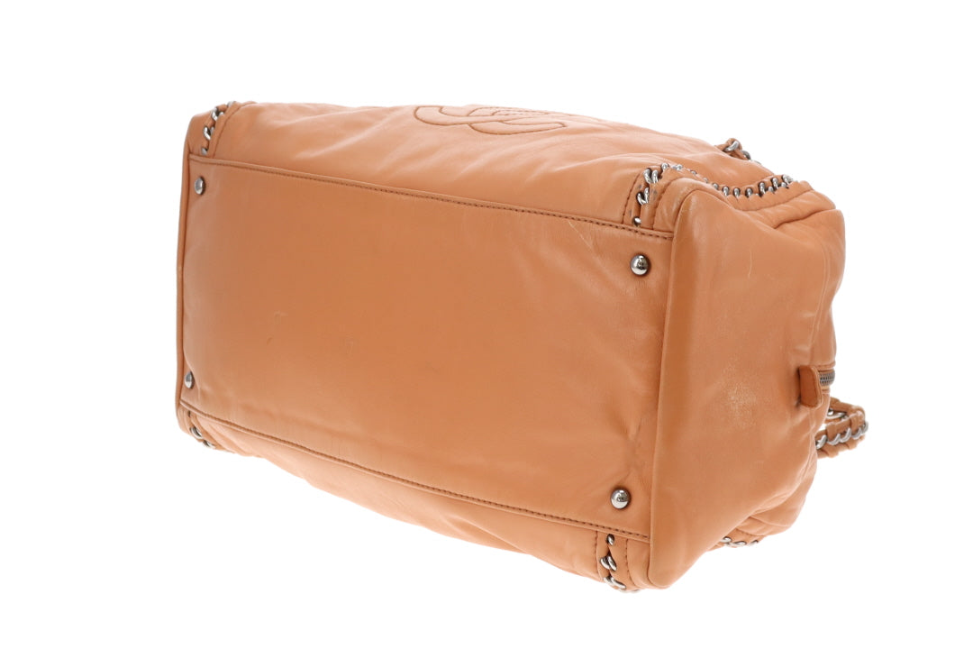 Chanel Luxe Ligne Bowling Bag Tan SHW 2005/06