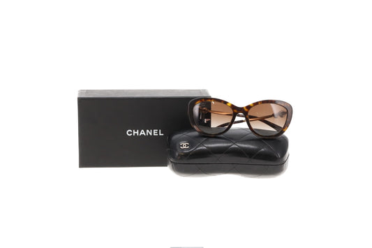 Chanel Cat Eye Double Pear Arm Sunglasses Polarized