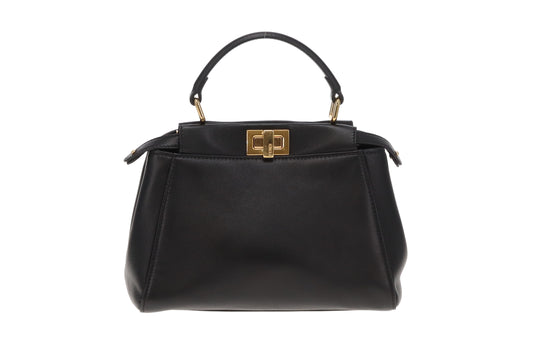 Fendi Mini Peekaboo Black Leather GHW