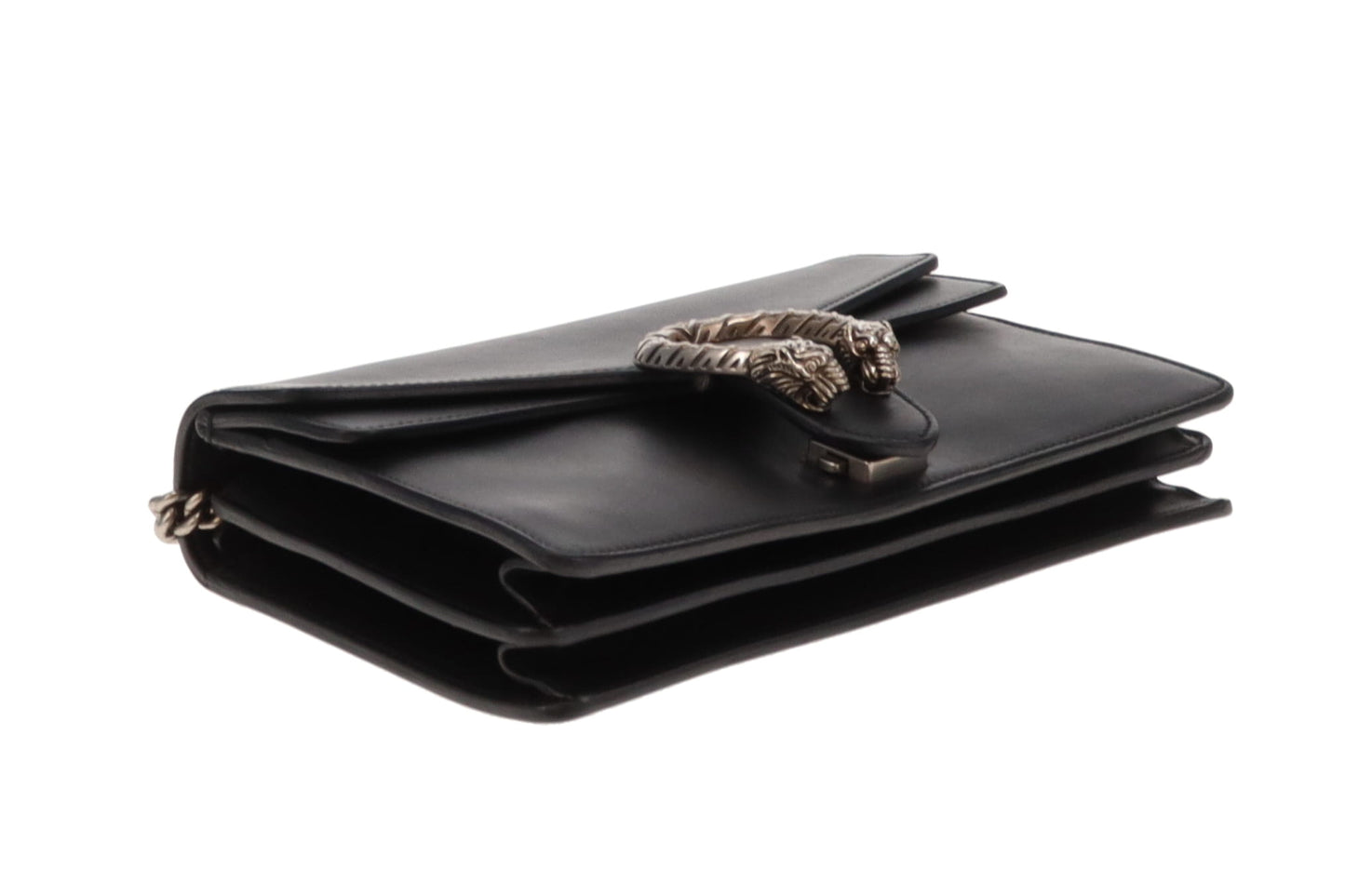 Gucci Dionysus Medium Shoulder Bag Black Leather SHW
