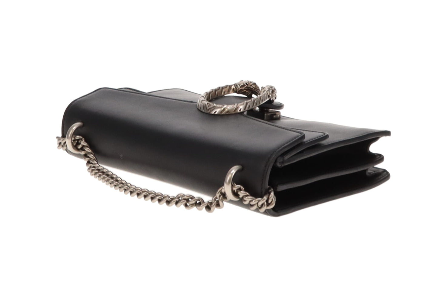 Gucci Dionysus Medium Shoulder Bag Black Leather SHW