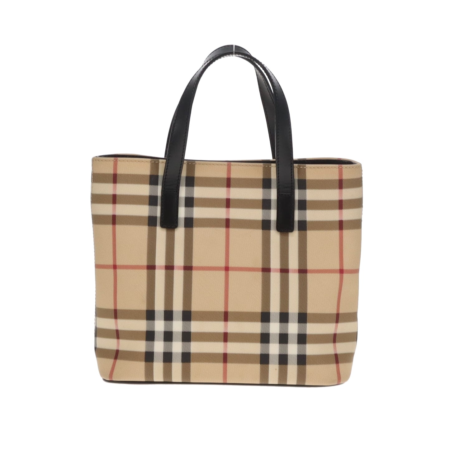 Burberry Tote Bag Mini Check Coated Canvas and Leather