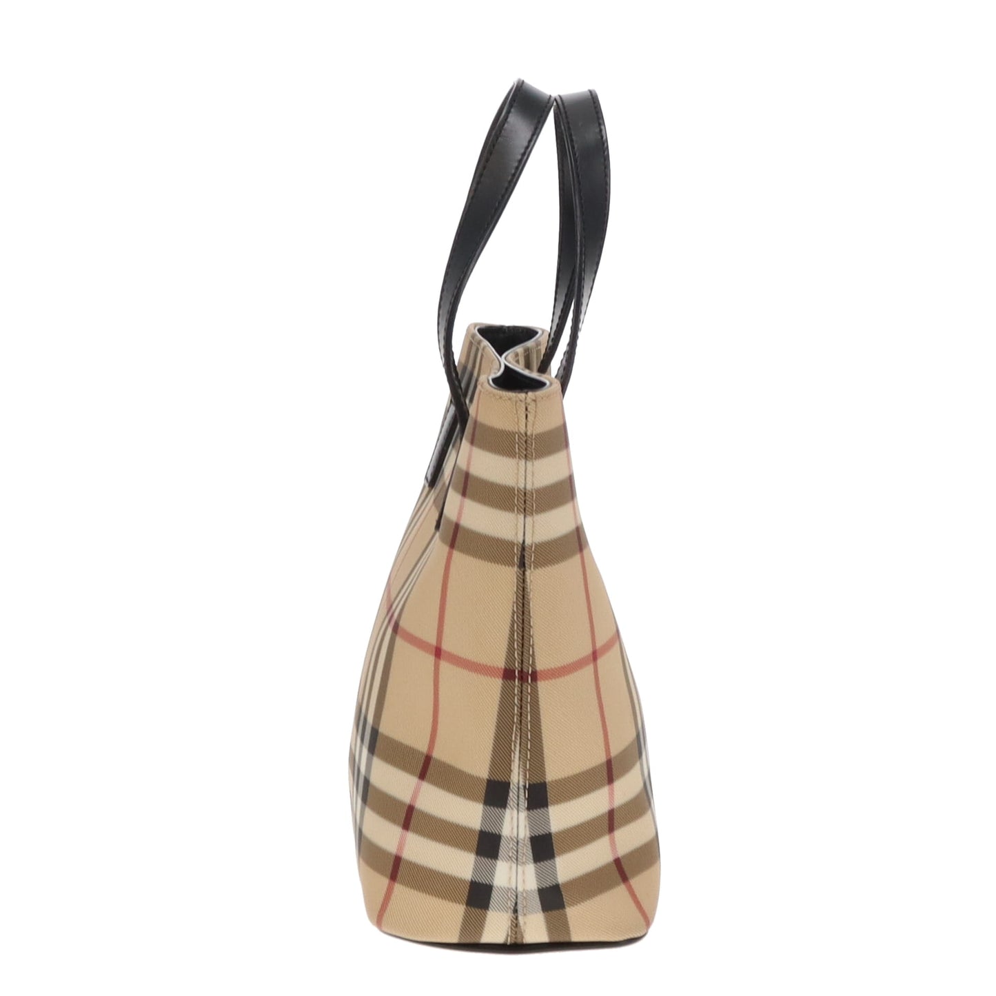 Burberry Tote Bag Mini Check Coated Canvas and Leather