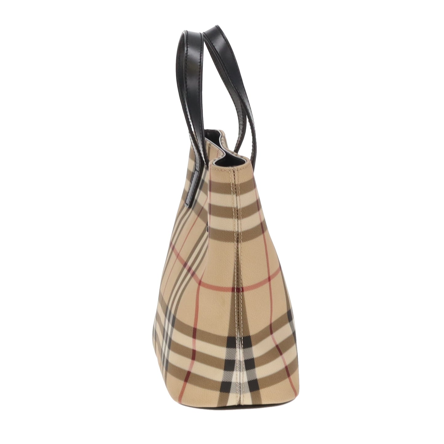 Burberry Tote Bag Mini Check Coated Canvas and Leather