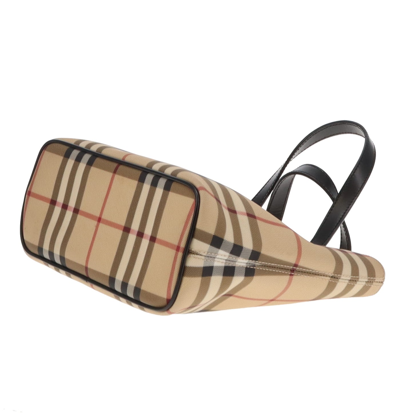 Burberry Tote Bag Mini Check Coated Canvas and Leather