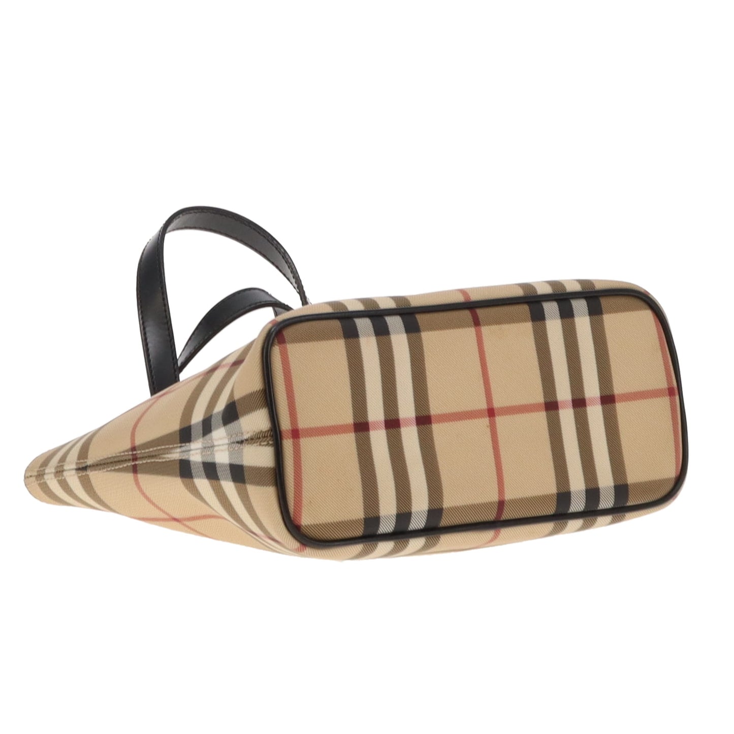 Burberry Tote Bag Mini Check Coated Canvas and Leather