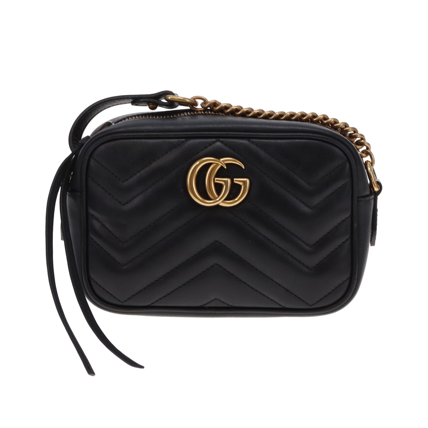 Gucci Marmont Mini Camera Bag Black GHW 2