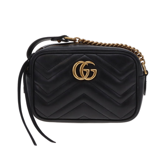 Gucci Marmont Mini Camera Bag Black GHW 2