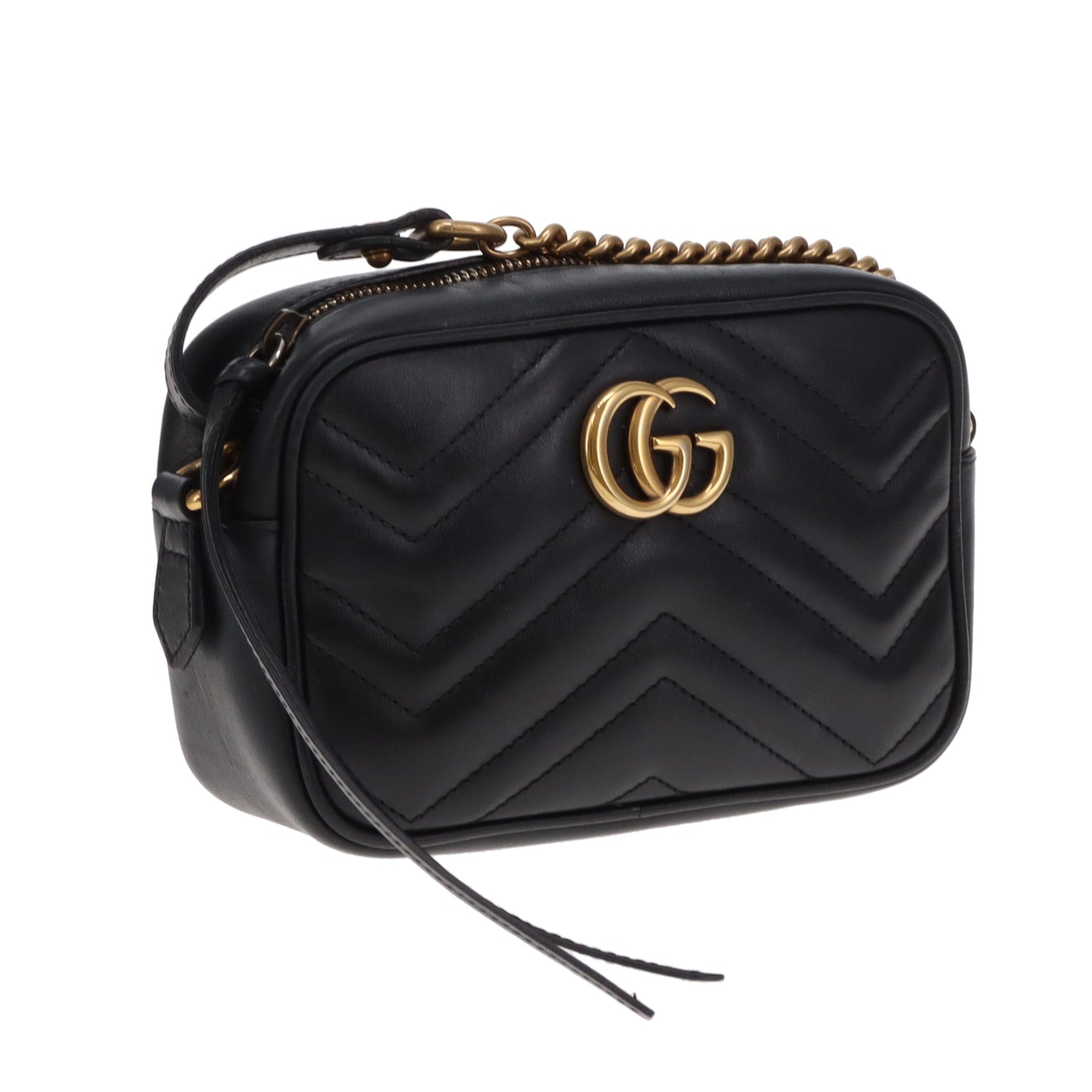 Gucci Marmont Mini Camera Bag Black GHW 2