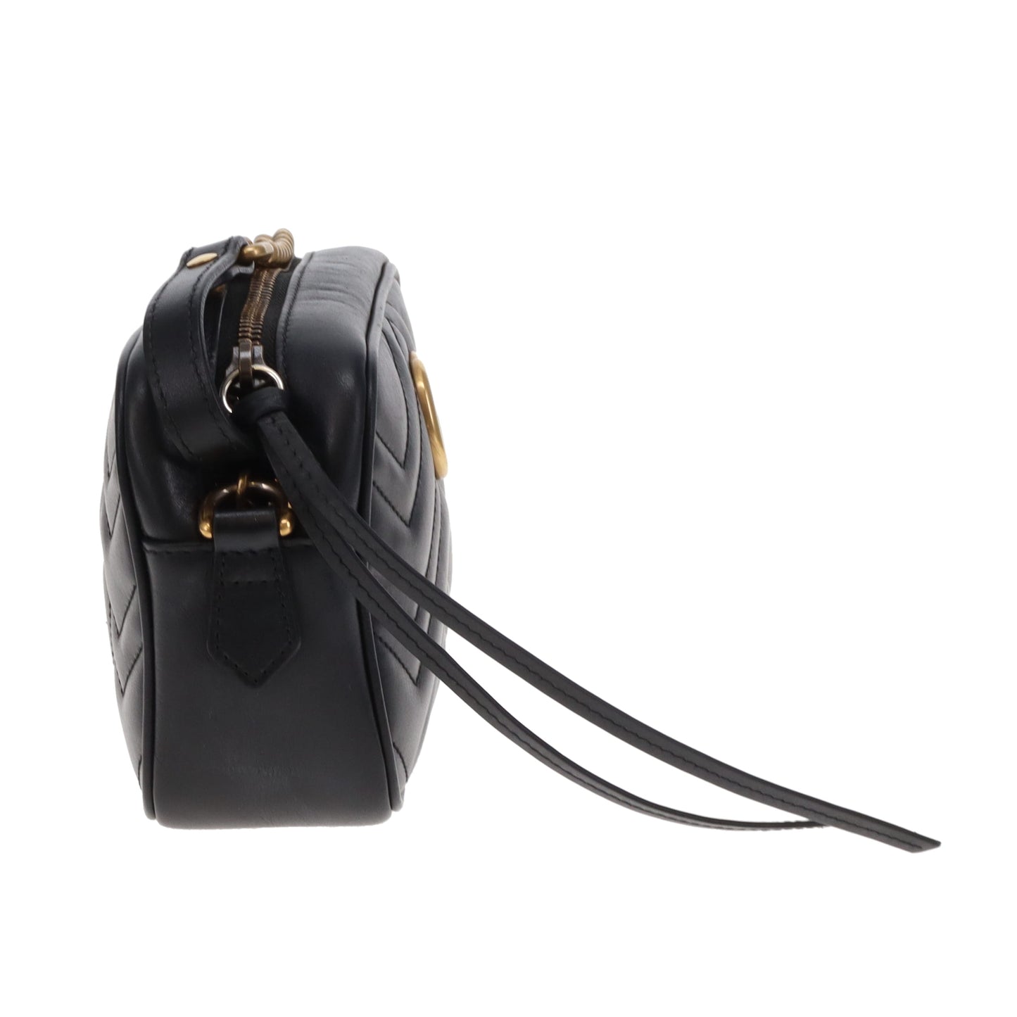 Gucci Marmont Mini Camera Bag Black GHW 2