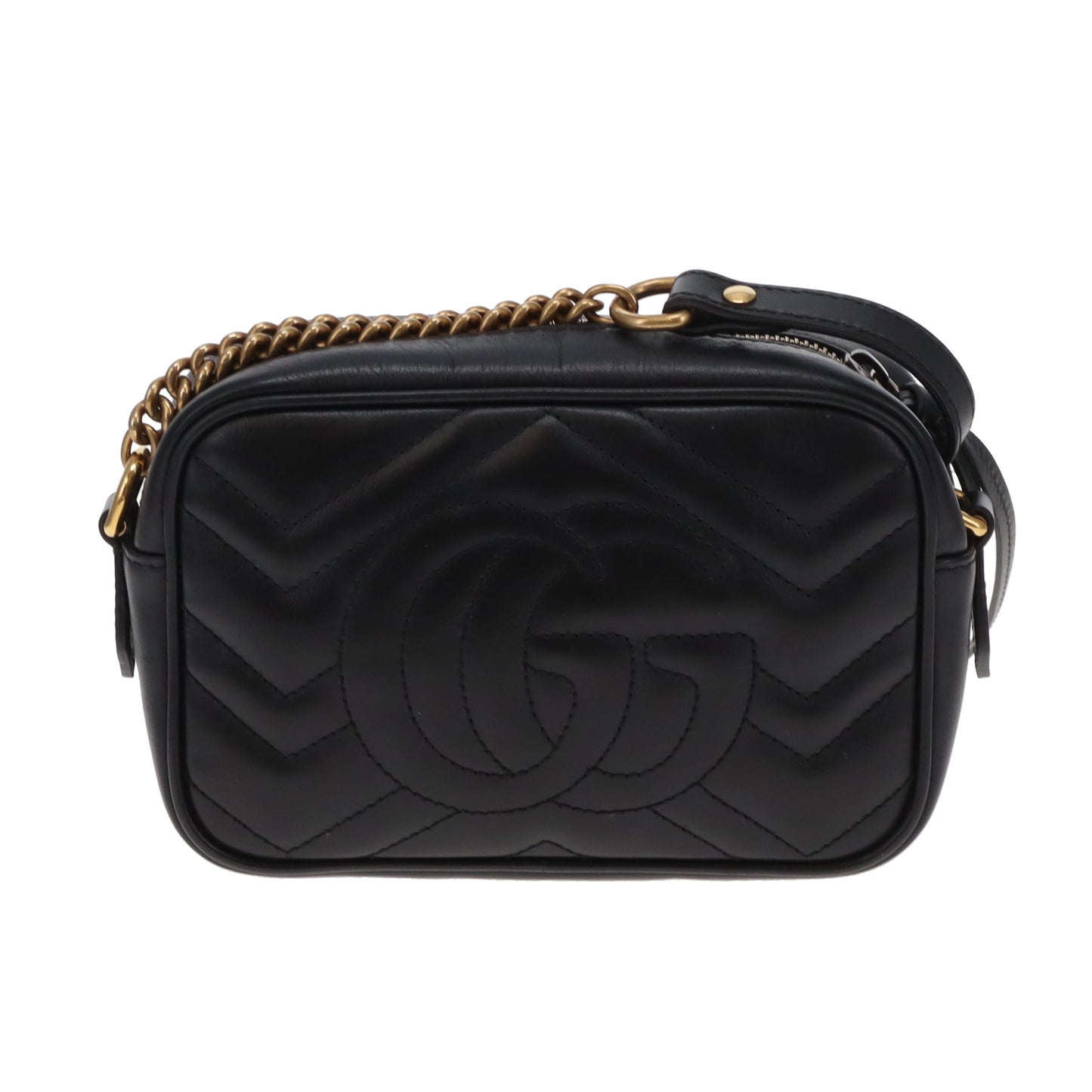 Gucci Marmont Mini Camera Bag Black GHW 2