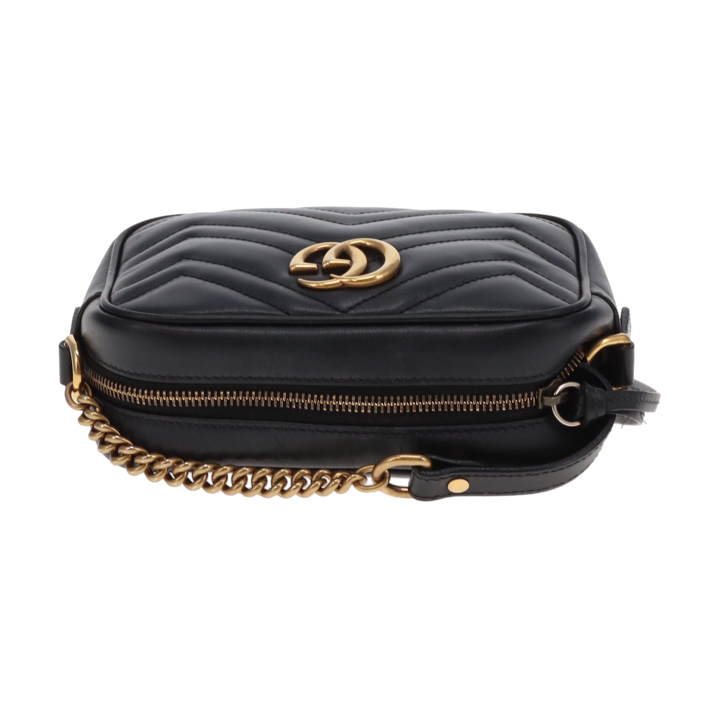 Gucci Marmont Mini Camera Bag Black GHW 2