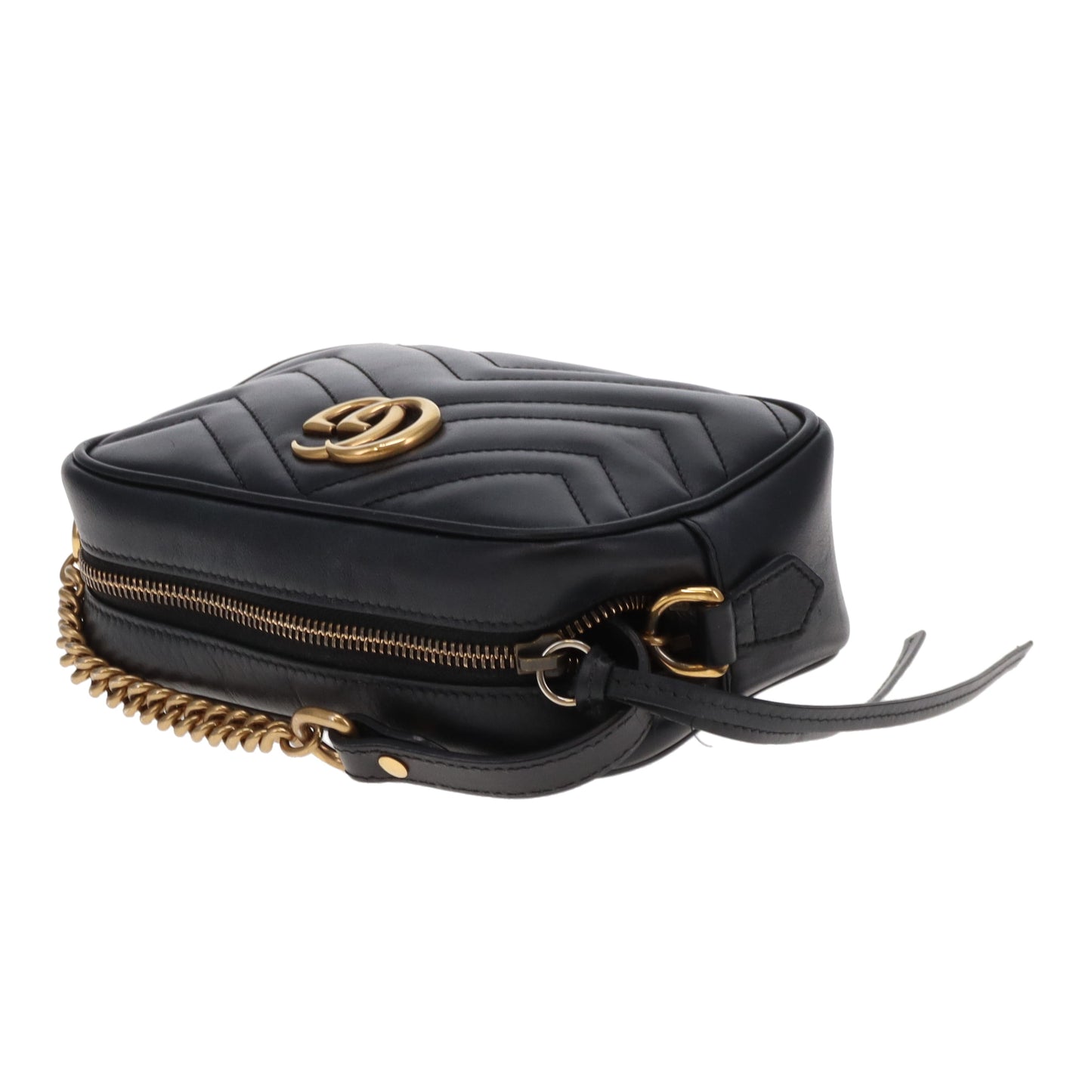 Gucci Marmont Mini Camera Bag Black GHW 2