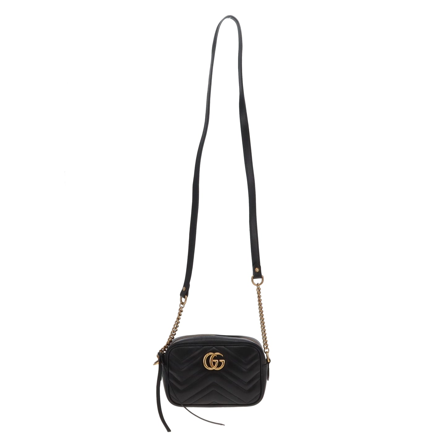 Gucci Marmont Mini Camera Bag Black GHW 2