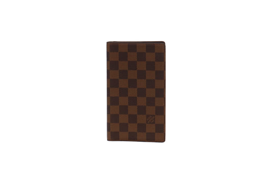 Louis Vuitton Vintage Damier Ebene Vertical Cheque Book Wallet