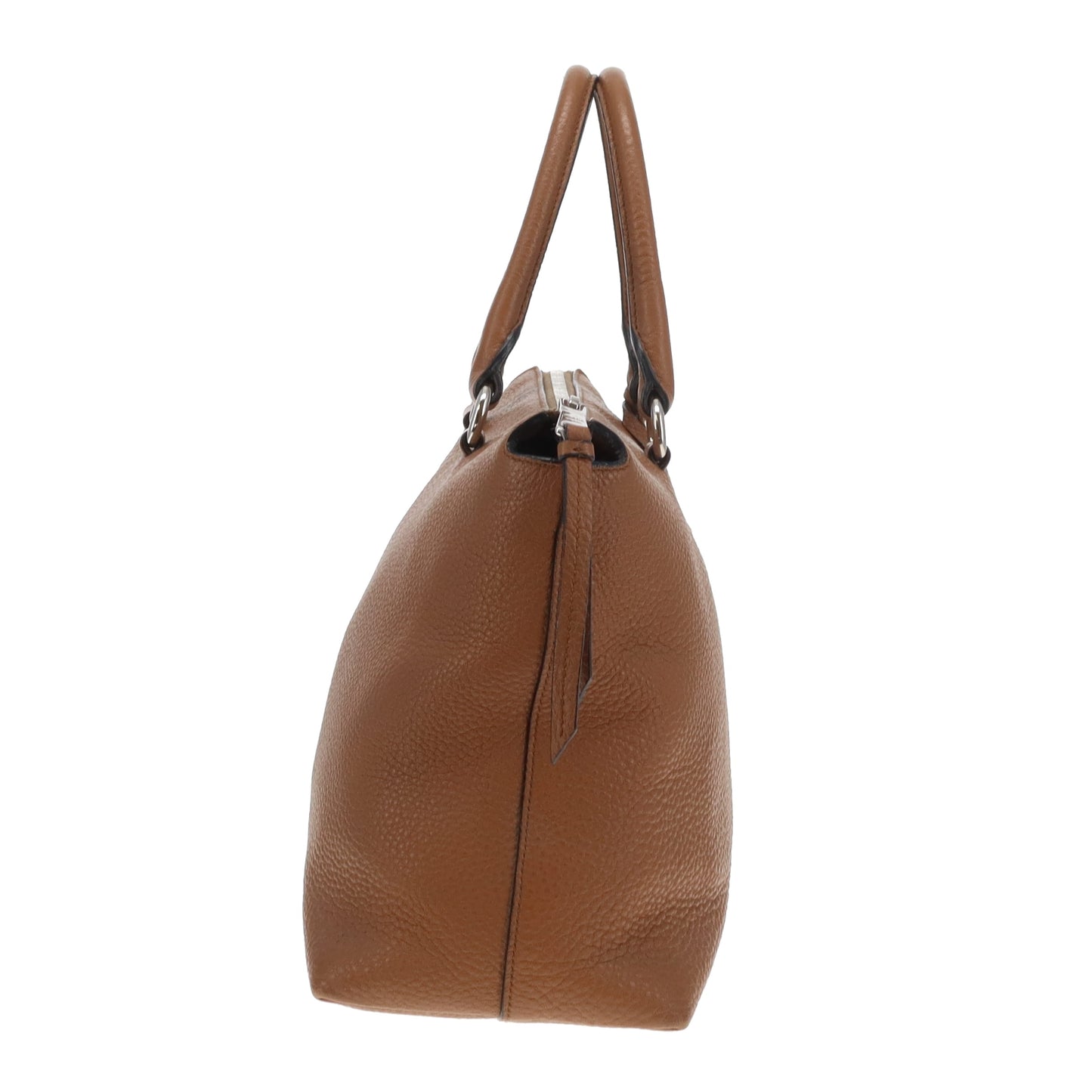 Prada Handbag Brown Grained Leather SHW
