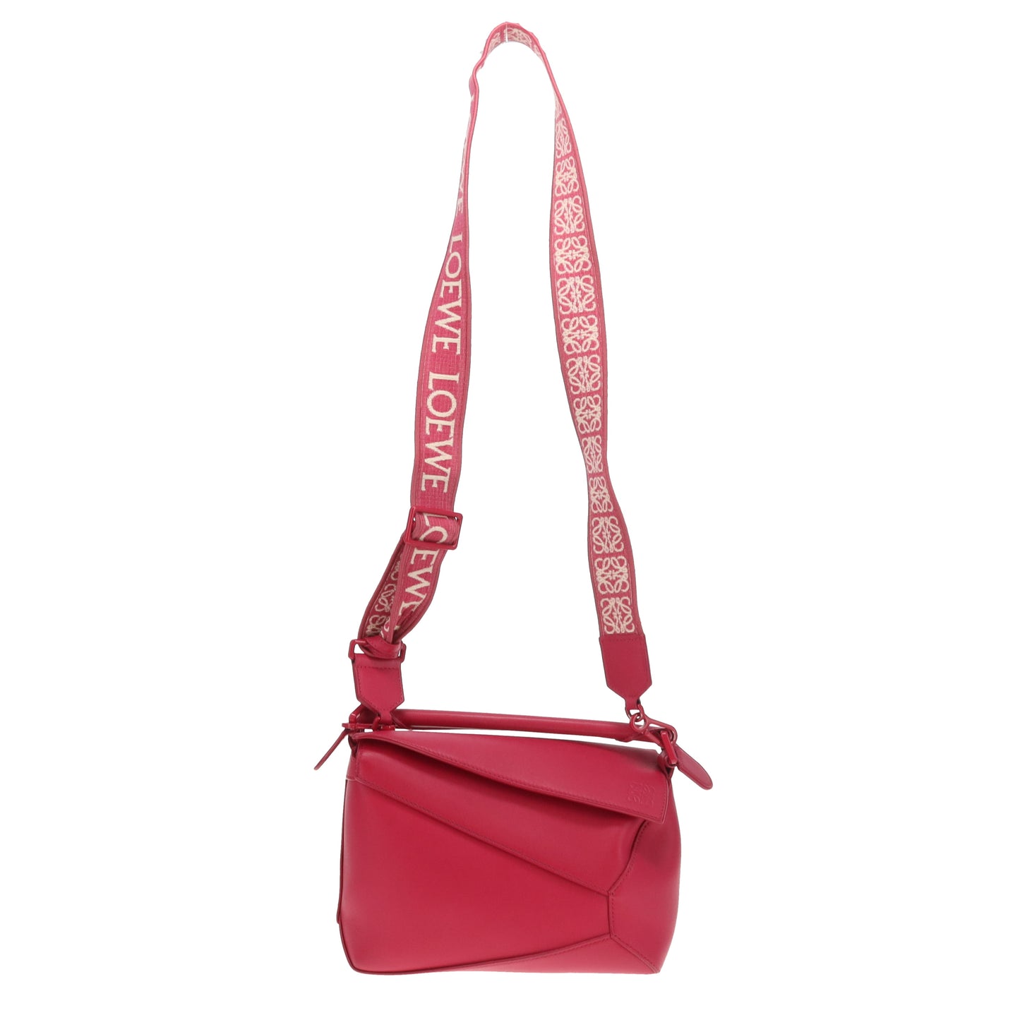 Loewe Puzzle Small Pink with Logo Strap