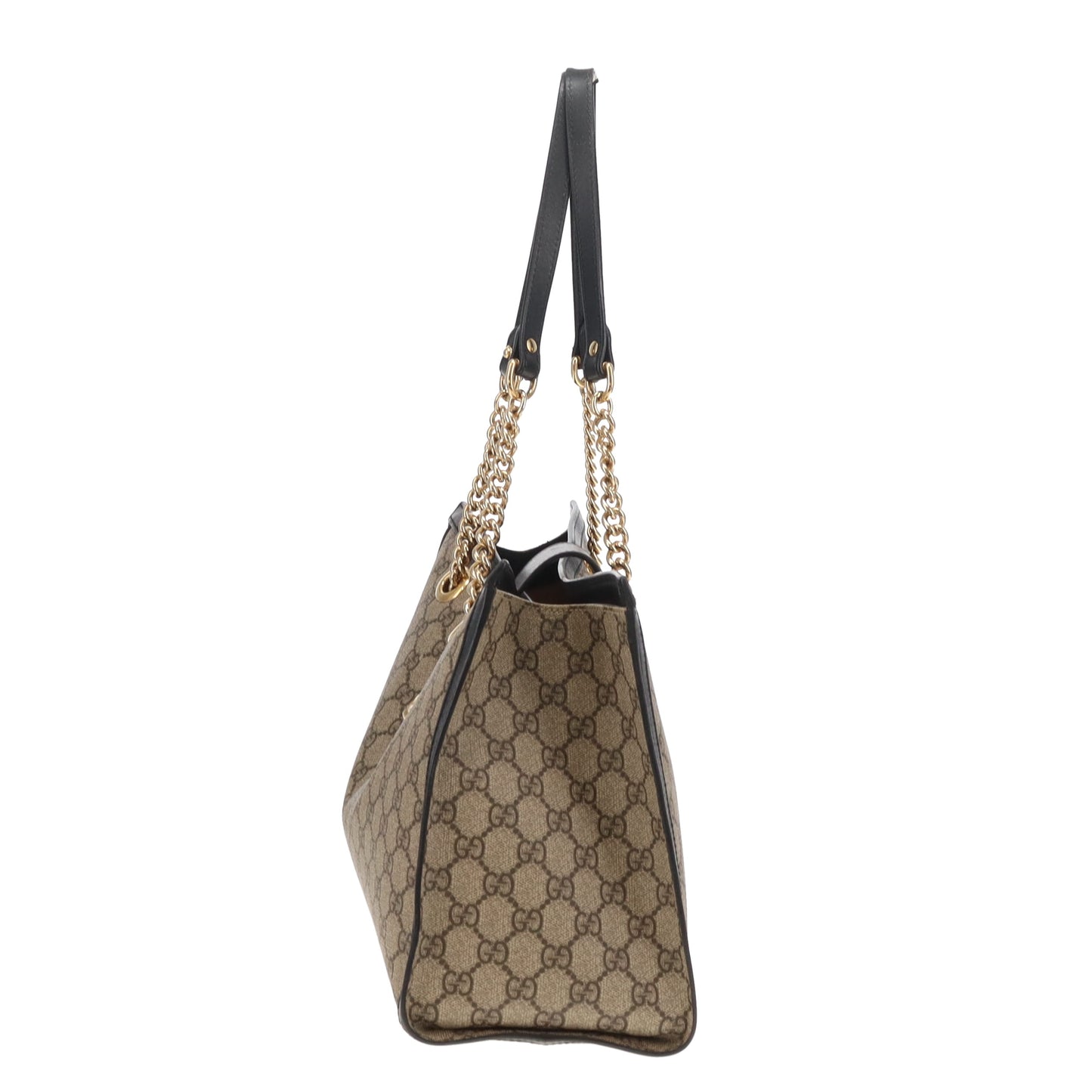 Gucci Padlock Tote Bag Medium GG Supreme and Black Leather