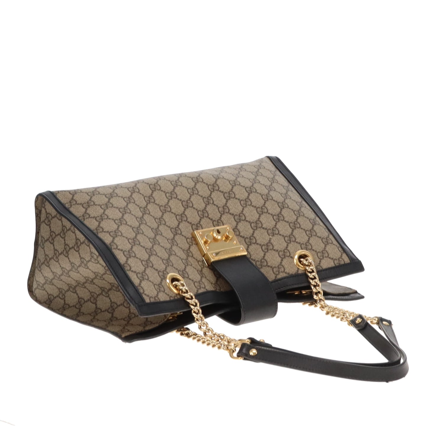 Gucci Padlock Tote Bag Medium GG Supreme and Black Leather