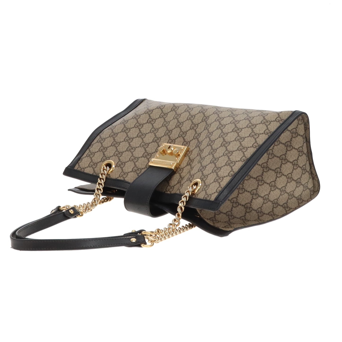 Gucci Padlock Tote Bag Medium GG Supreme and Black Leather
