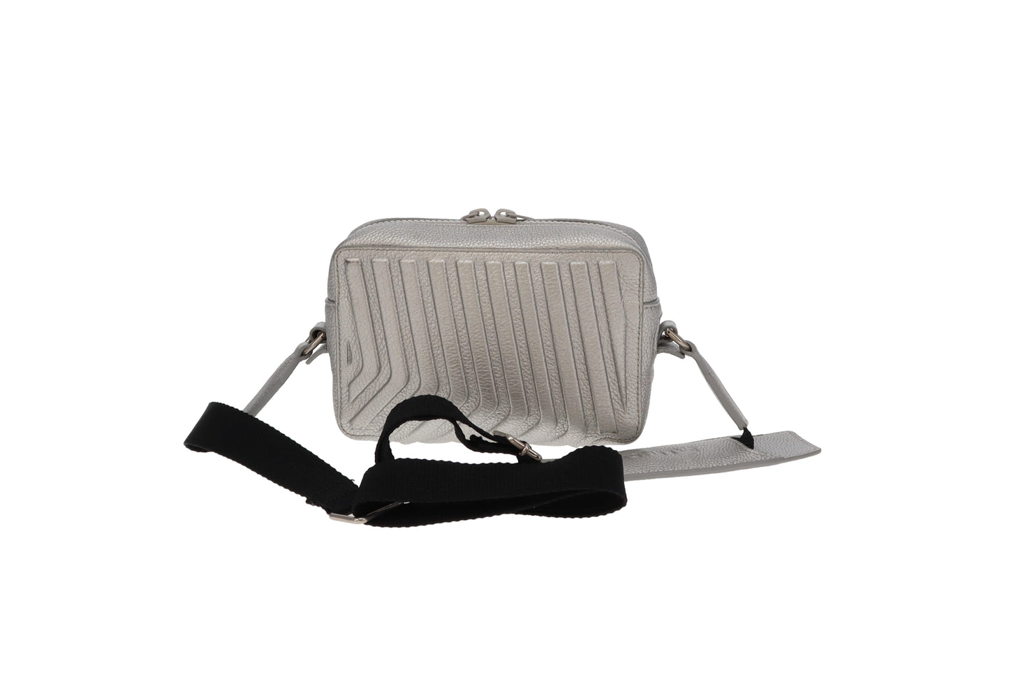 Balenciaga Silver Leather Car Camera Bag