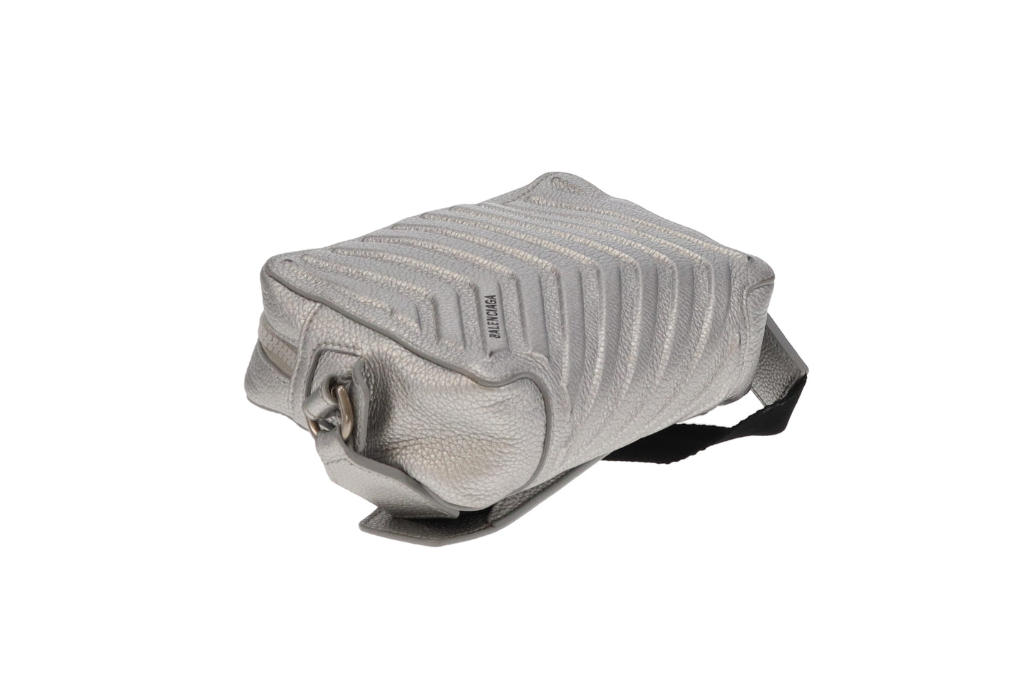 Balenciaga Silver Leather Car Camera Bag