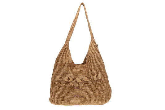 Coach Brooklyn Straw Shoulder Bag