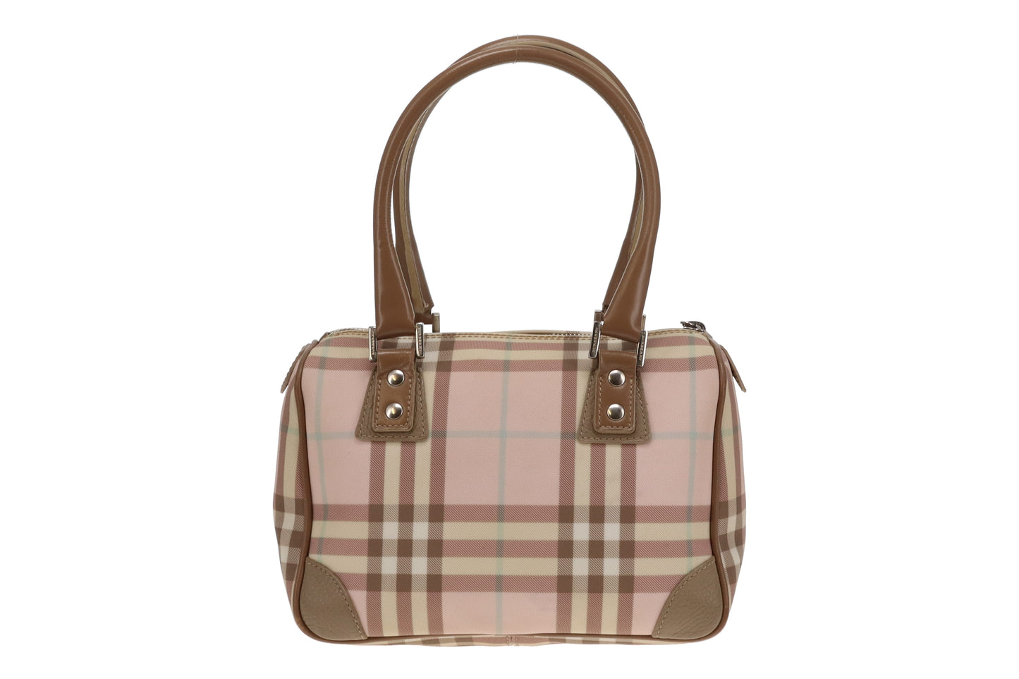 Burberry Boston Bag In Pink Heritage Check