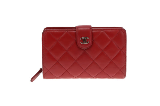 Chanel Classic Medium Compact Wallet Ruby Red 2011
