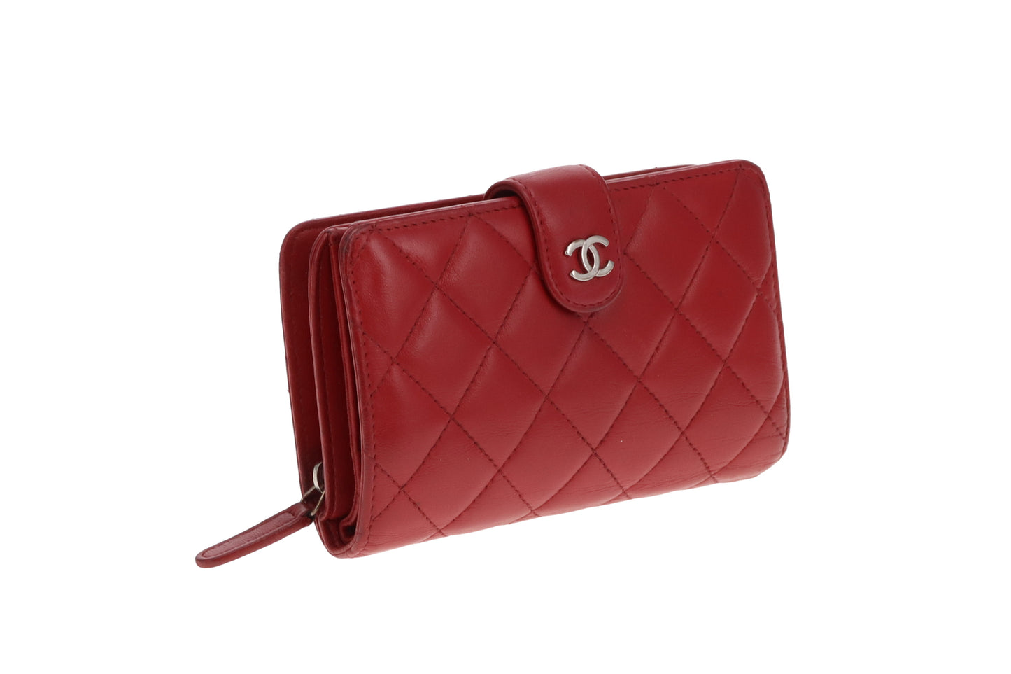 Chanel Classic Medium Compact Wallet Ruby Red 2011