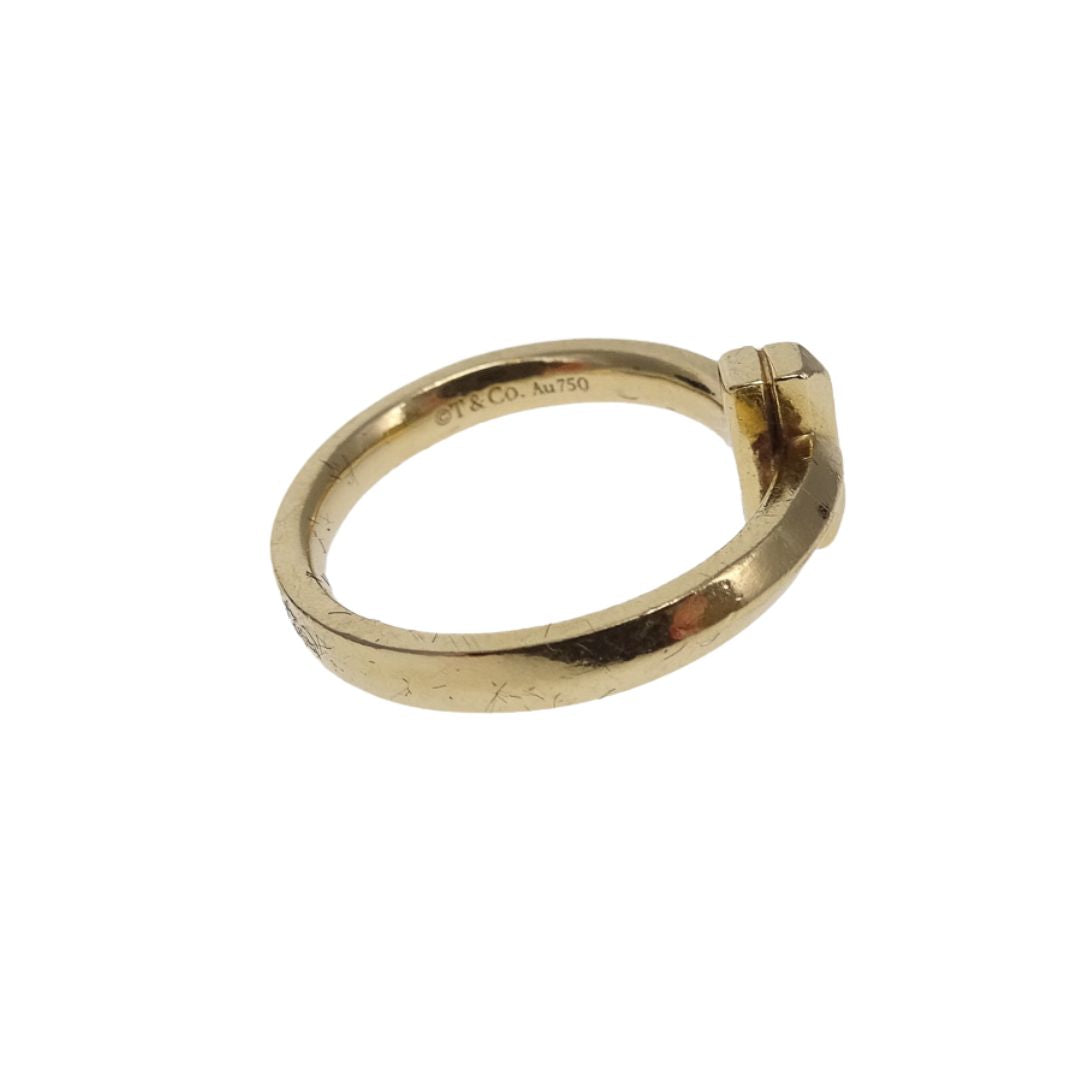 Tiffany & Co T1 Ring Yellow Gold with Diamonds - size 50