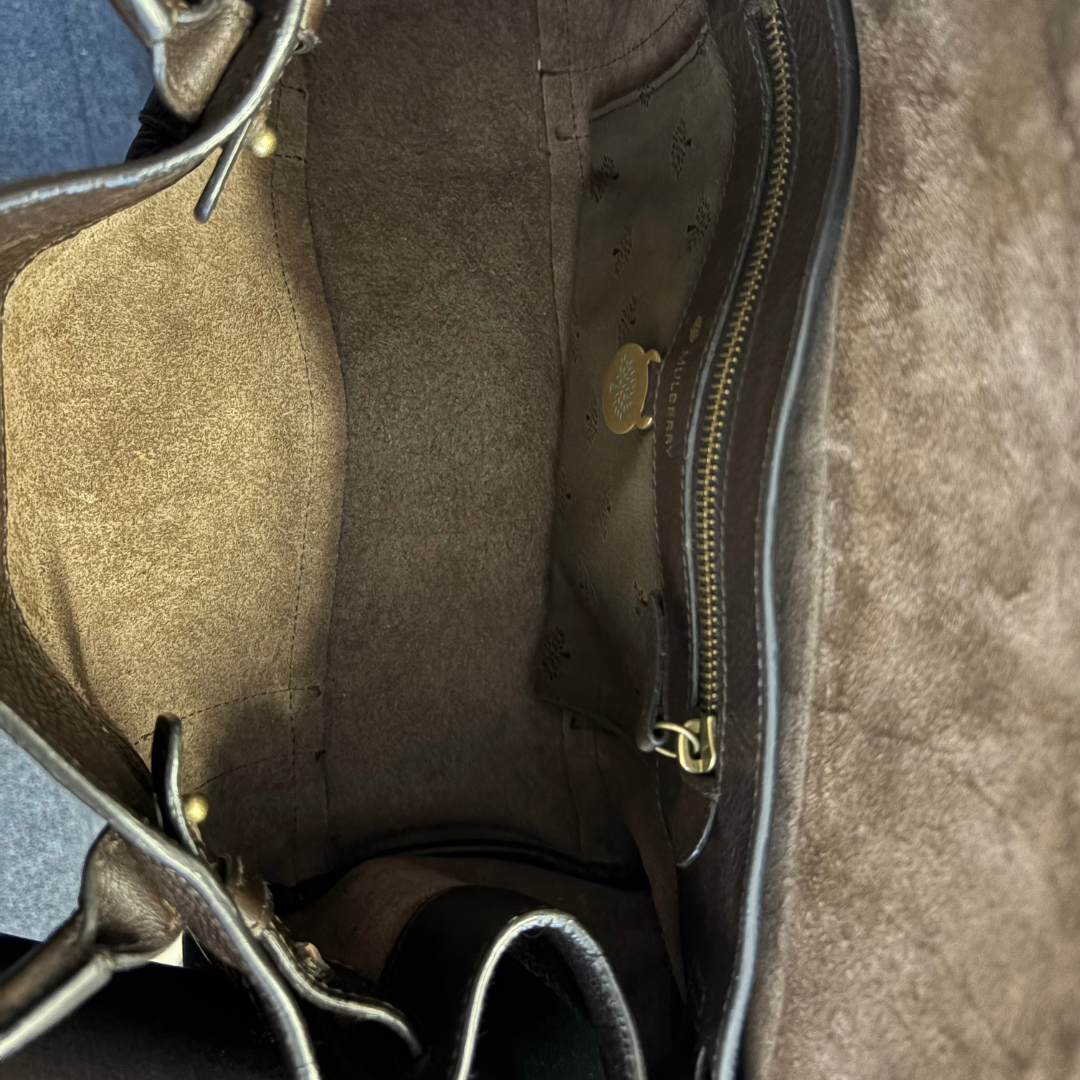 Mulberry Bayswater East West In Choc NVT Leather