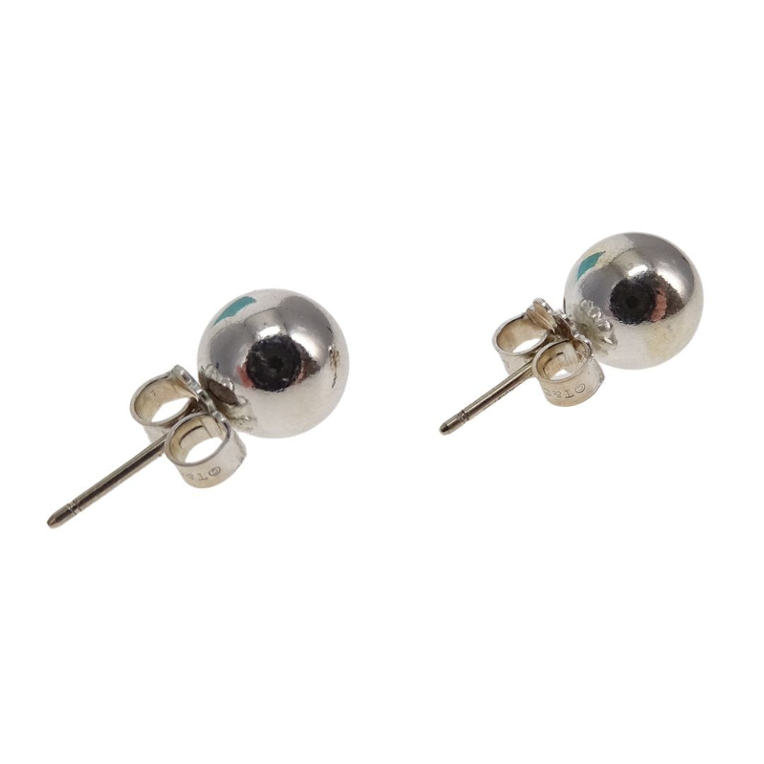 Tiffany & Co HardWear Ball Earrings In Silver 8mm