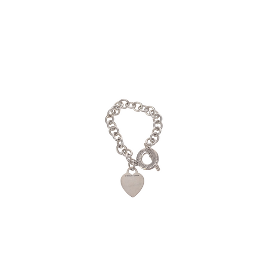 Tiffany & Co Sterling Silver Heart Tag Toggle Bracelet