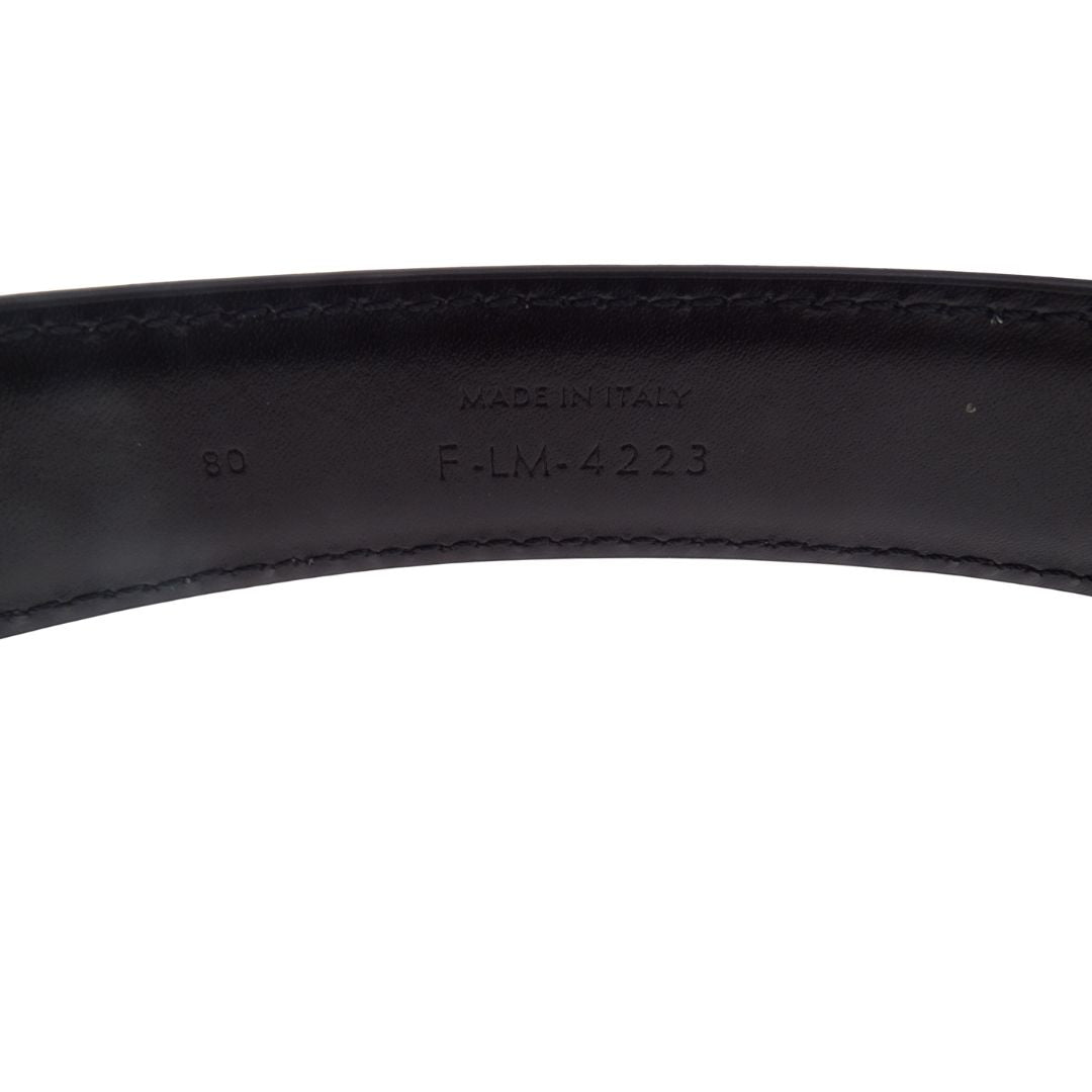 Celine Triomphe Belt Medium 25mm Black 80cm