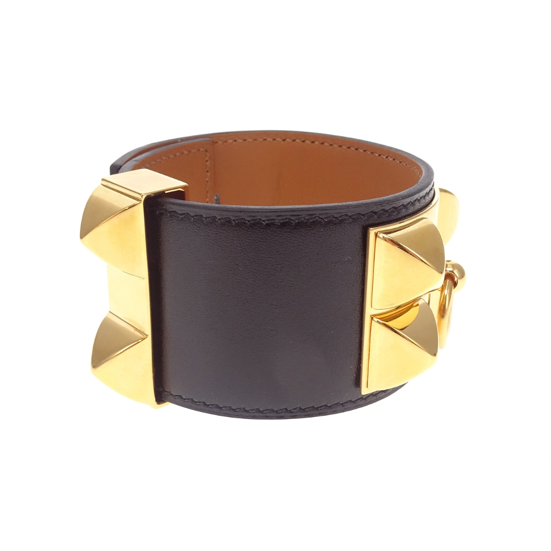 Hermes Black GHW Collier de Chien Bracelet 2020 (T3)