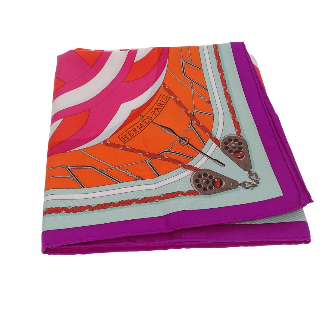 Hermes Spinnakers 90cm Silk Scarf